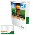 2 Pocket Presentation Folder w/ Glued Pocket & Card Slit on Right Side